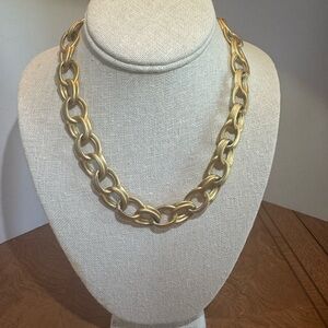 Gold Chunky Chain Link Necklace 1980s Anne Klein